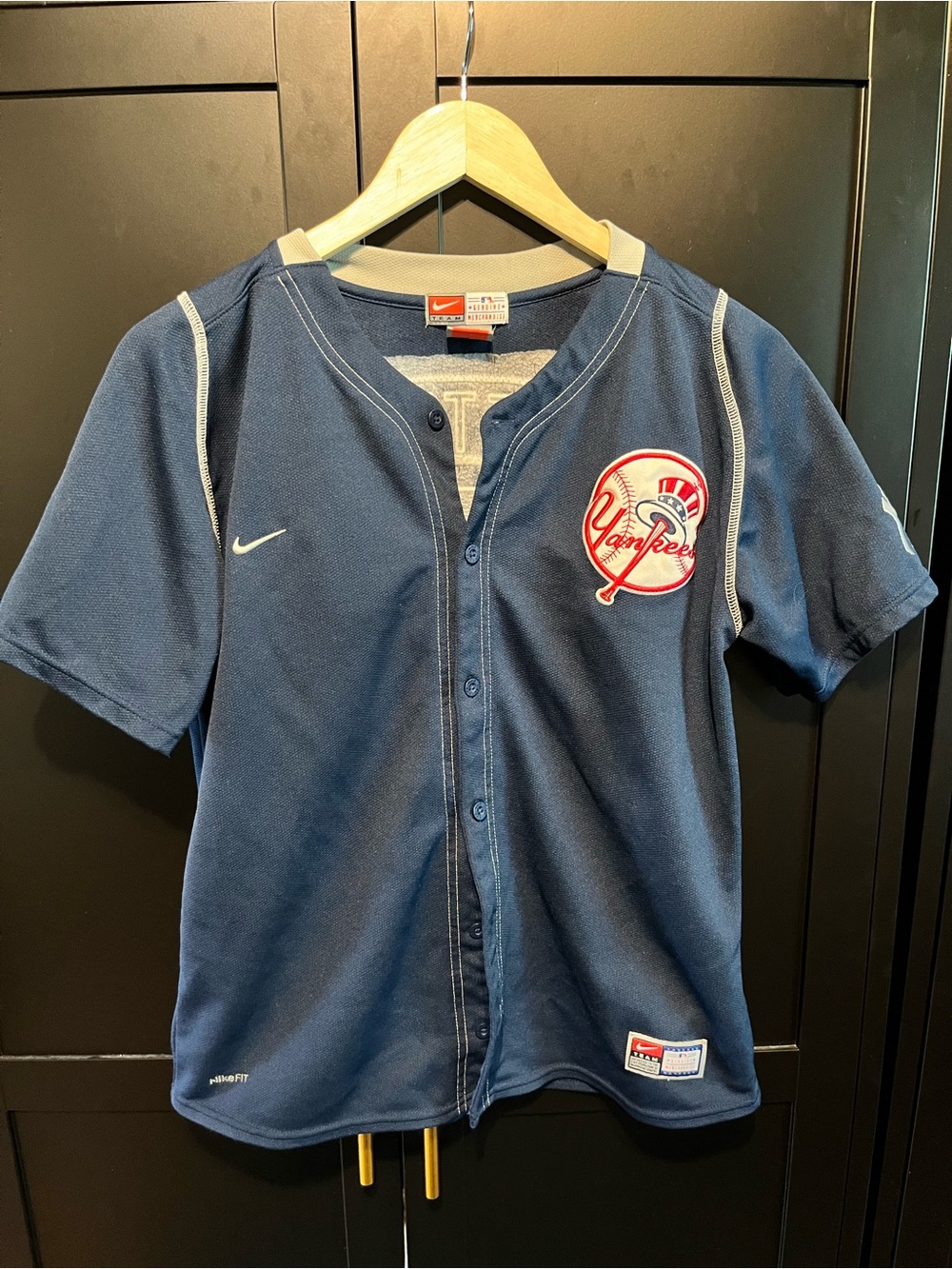Vintage Nike Team NY Yankees Derek Jeter #2 MLB Jersey Women’s L